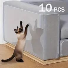 10pcs Filme anti arranhador arranhão para cantos - protetor de arranhões transparente flexível gato protege móveis sofá