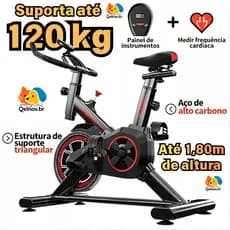 Bicicleta Spinning Ergométrica Para Exercícios Com Monitor Profissional Sport Suporta até 120kg