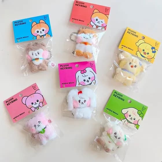 Chaveiro de pelúcia mini do ídolo de Kpop IVE, chaveiro de boneco de pelúcia mini