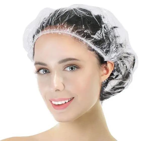 Creme Facial / Repair Years Calm 30PCS Toucas Descartáveis para Banho, Toucas Transparentes para Viagem, Toucas de Plást