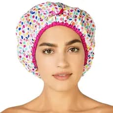 Creme Facial / Touca de Banho e Chuveiro Reutilizável com Forro, Toucas de Chuveiro Impermeáveis de Tamanho Grande Proje