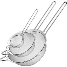 Coador de Malha Cuisinart, conjunto de 3 coadores de malha de aço inoxidável para cozinha, conjunto de coadores de malha