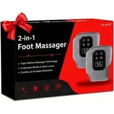 Conjunto de 2 Massageadores de Pés e Tornozelos 3 em 1 Atualizados 2026 - 3 Modos de Vibração e 5 Níveis de Aquecimento,