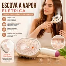 Nova Escova a Vapor Elétrica 2026, Escovas a Vapor Elétricas para Cabelo, Alisador de Cabelo a Vapor Recarregável com Pu