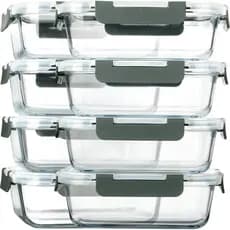 M MCIRCO [Pacote com 8, 30 oz] Recipientes de Vidro para Preparação de Refeições, Recipientes de Vidro para Armazenament