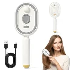 Escova Elétrica a Vapor para Cabelo, Nova Escova de Massagem com Almofada de Ar e Spray Elétrico 2026, Escova de Cabelo