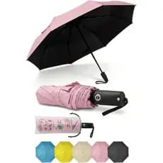 Guarda-chuva Compacto de Viagem BAODINI Pequeno, Resistente ao Vento, Abre e Fecha Automaticamente para Proteção Solar U