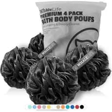 WhaleLife Esponjas de Banho Loofah - Esponja de Banho Esfoliante Suave para Espuma Rica, Esfoliador Corporal de Malha Du