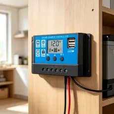 Controlador De Carga Solar 20A 30A 60A 12V 24V Display LCD USB Duplo Regulador De Carregador De Painel De Célula Com