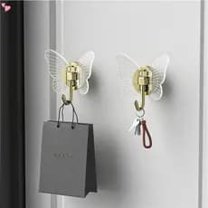 Ganchos De Borboleta , Autoadesivos Decorativos Para Pendurar Parede Serviço Pesado Toalha À Prova D'água Banheiro Chave