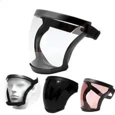 Máscara de Proteção Facial Completa Transparente à Prova de Poeira com Óculos+ 1 Esponjas de Filtro samba