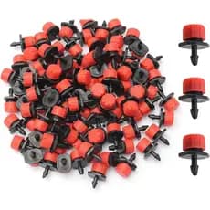 Kit 200/100/50 Unidades Gotejador Ajustável 0-70 L/h para Irrigação de Jardim e Agricultura