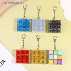 9 Teclas Dedo Teclado Tampas Alívio Do Estresse Brinquedo Botão Keycap Chaveiro Mecânico Brinquedos Novo