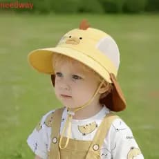 NEEDWAYB Chapéu De Sol Infantil , Bonito De Malha Respirável Para Bebês , Boné De Proteção UV Crianças Com Aba Grande