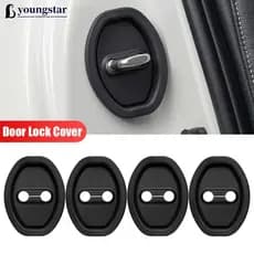 YOUNGSTAR 4 Pçs Universal Fechadura Da Porta Do Carro Fivela Capa Protetora Silicone Amortecedor Almofada Engrossado Ant