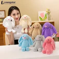 YOUNGSTAR 30cm Coelho Boneca De Pelúcia Com Orelhas Longas Criativo Brinquedo Para Crianças Aniversário De Natal F6L5