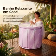 Banheira dobrável isolante térmico Capacidade de 254 litros, banho imersivo confortável sem ocupar espaço ao guardar