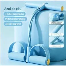 Elástico com Pedal Para Exercícios, Pull Trainer para Abdominais, Glúteos e Musculação em Casa