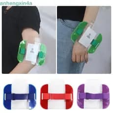 ANHENGXIN Transparente Elástico Braço Banda Cartão Bolsa Mulheres PVC Simples Portátil Homens Foto Braçadeira