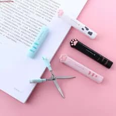 JUNYUE Tesoura Para Gatos , Material Escolar , Mini Portátil , Novidade , Design Dobrável Meninas