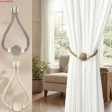 JUNYUE Tiebacks De Cortina , Com Alça De Ligação Antiderrapante De Miçangas , Decorativas