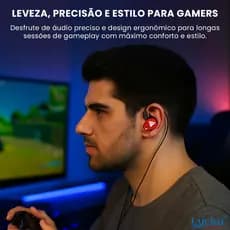 Fone de Ouvido com Fio QKZ AK6 Gamer Intra Auricular P2 3.5mm Microfone Áudio PC Celular Música