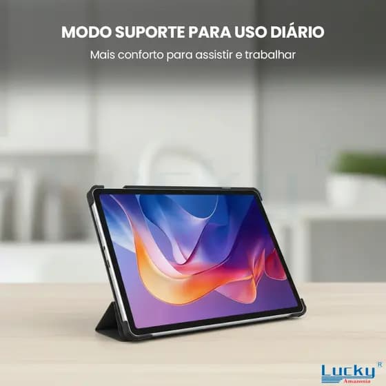 Capa Xiaomi Redmi Pad SE 11 Polegadas Magnética Antichoque Com Suporte Dobrável Leve Resistente