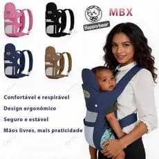 Canguru Carregador de Bebê Ergonômico 0-20Kg 4 maneiras de usar Itens essenciais para o bebê sair