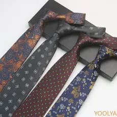 Gravata Masculina Luxuosa Colorida com Listras Florais, 8CM, Gravatas de Casamento para Acessório de Natal