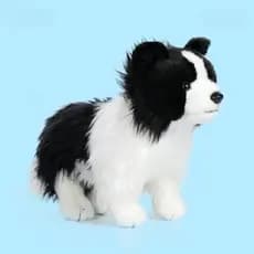 Brinquedo de pelúcia Collie de pé, boneco de cachorro realista, modelo de animal simulado fofo, presente XJDK