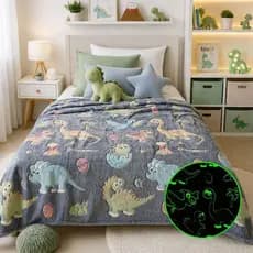 Cobertor Manta Brilha no Escuro 2,00x1,50Mts Antialérgico Coberta Mágica Infantil Fluorescente