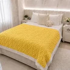 Manta Cobertor Jacquard Sherpa Quentinha Casal 1,80x2,00 Coberta Macia Antialérgico