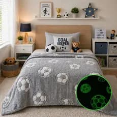 Manta Cobertor Que Brilha No Escuro Fluorescente Infantil 200x150 Quentinha