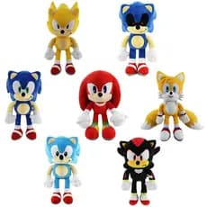 Sonic the Hedgehog, Shadow the Hedgehog, Amy Rose, Knuckle, Bear Tail, Brinquedo de Pelúcia Macio para Crianças S8Y5- &-