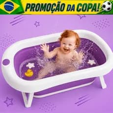 Banheira Bebê Dobrável Retrátil Silicone Portátil Infantil com Pés Antiderrapantes 40L