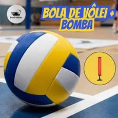 Bola de Vôlei Colorida de Quadra Praia Areia + Bomba de Bola Para Voleibol Tamanho 5 Padrão Macia