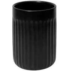 Porta Objetos Cerâmica Canelada Organizador Banheiro Lavabo Escovas Pincéis Algodão Decoração Premium