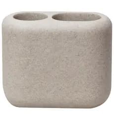 Porta Escova Pasta Dente Objetos Resina Oval Organizador Banheiro Lavabo Bancada Higiene Decoração Premium