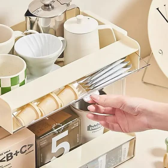 Organizador Acrílico Multiuso 4 Gavetas para Maquiagem Skincare Joias e Objetos