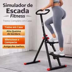 Máquina Simulador De Escalada e Caminhada Elíptico Multifuncional Dobrável Até 120kg Caseiro Exercício Baixo Impacto