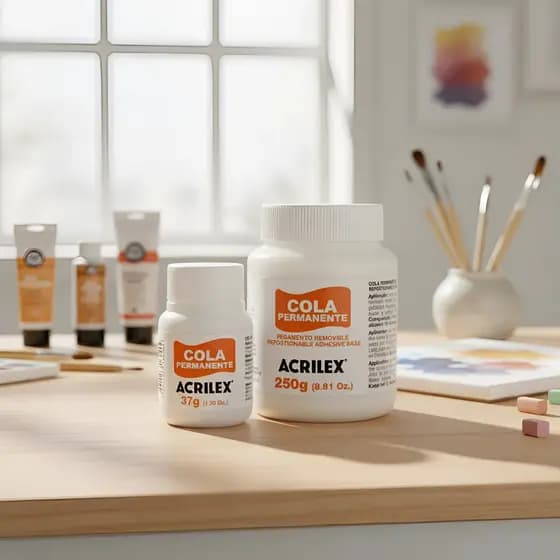 Kit 2 Cola Permanente ACRILEX Sem Cor 250grs - 16225