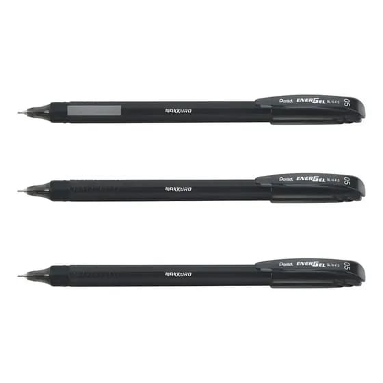Kit 3 Canetas PRETO Energel 0,5 Mm Makkuro PENTEL - BLN415-A