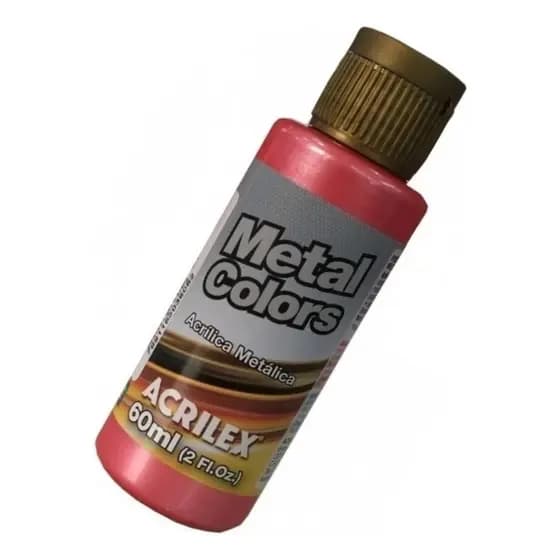 Tinta Acrílica VERMELHO 555 Metal Colors 60ml - ACRILEX