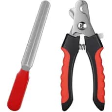Kit Alicate Pet Tesoura Corte De Unhas Caes Gatos + Lixa Pet Porte Médio (ENVIO IMEDIATO)