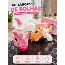 Kit Lança Bolhas de Sabão Brinquedo Infantil Arminha de Bolha Diversão em Crianças  (ENVIO IMEDIATO)