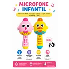 Brinquedo Microfone Infantil