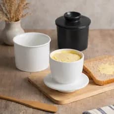 Manteigueira Francesa Porcelana Premium Manteiga Cremosa (ENVIO IMEDIATO)