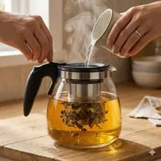 Chaleira De Vidro Com Infusor Aco Inox Venice 1 Litro (ENVIO IMEDIATO)