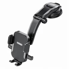 Suporte Veicular Celular Ventosa Ajustável Braço Articulado Trava Automática por Gravidade