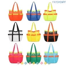 Bolsa Tote De Praia FAYSHOW , De Armazenamento De Malha Dobrável Respirável Portátil De Natação De Secagem Rápida